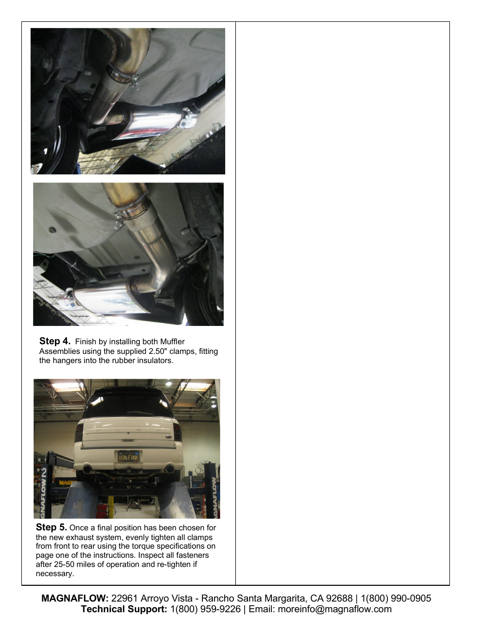 MagnaFlow FORD TRUCK FLEX Stainless Cat-Back System PERFORMANCE EXHAUST User Manual | Page 3 / 3