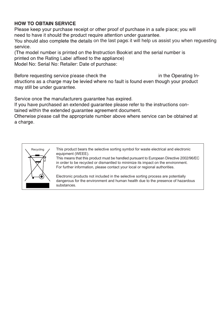 Glen Dimplex Home Appliances Ltd BE817 IFF5050FF User Manual | Page 25 / 28