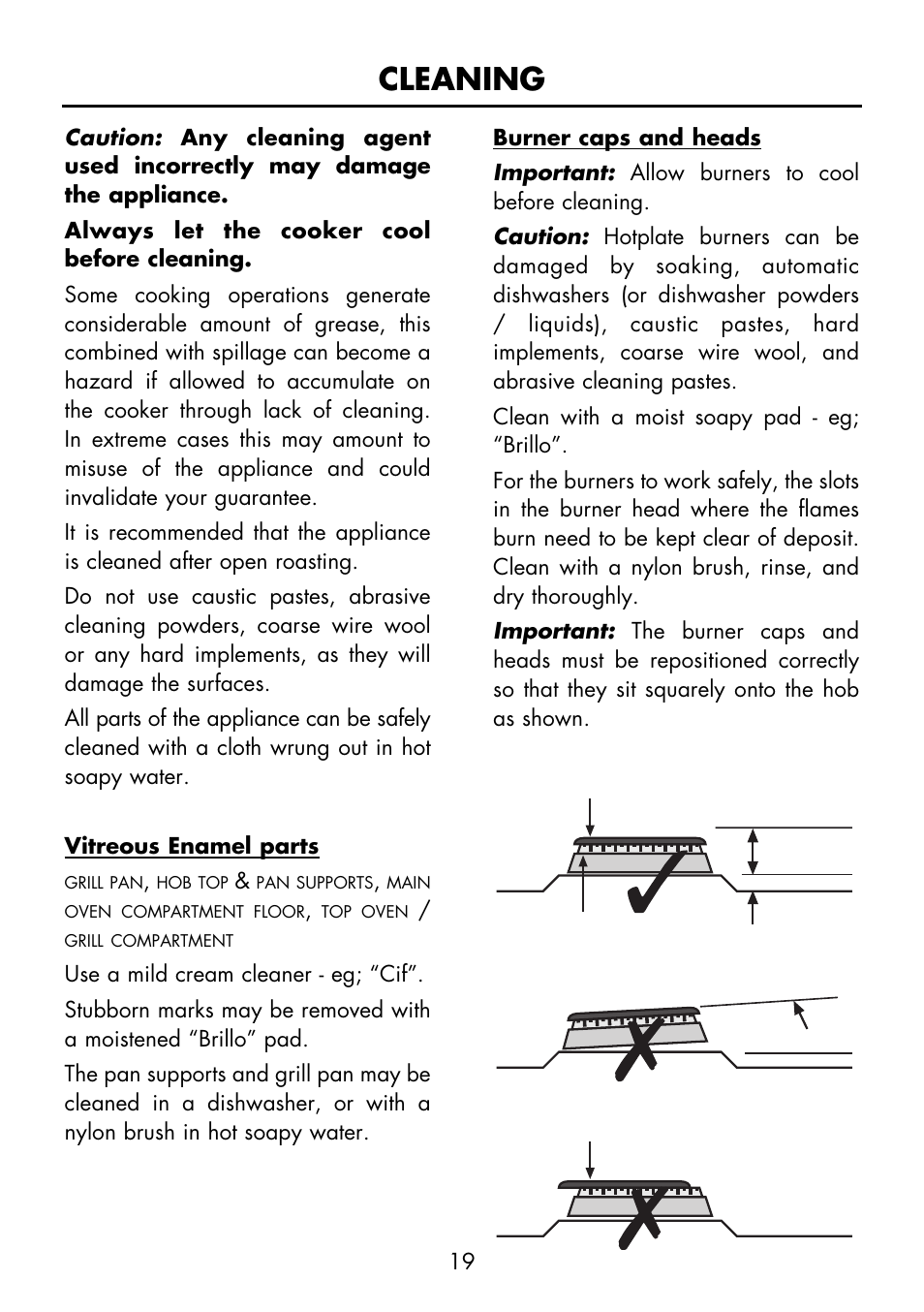 Cleaning | Glen Dimplex Home Appliances Ltd FS 60 DO DF User Manual | Page 20 / 28
