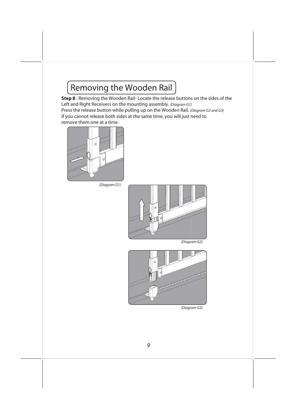Removing the wooden rail | Babies "R"Us 1926032H11 User Manual | Page 10 / 18