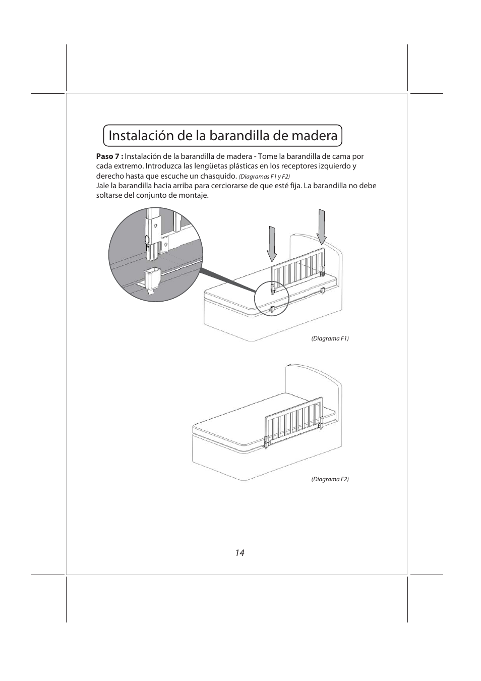 Instalación de la barandilla de madera | Babies "R"Us 1926032H11 User Manual | Page 15 / 18