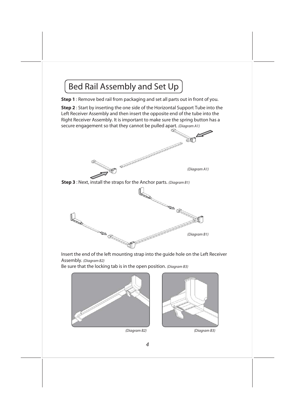 Bed rail assembly and set up | Babies "R"Us 1926032H11 User Manual | Page 5 / 18