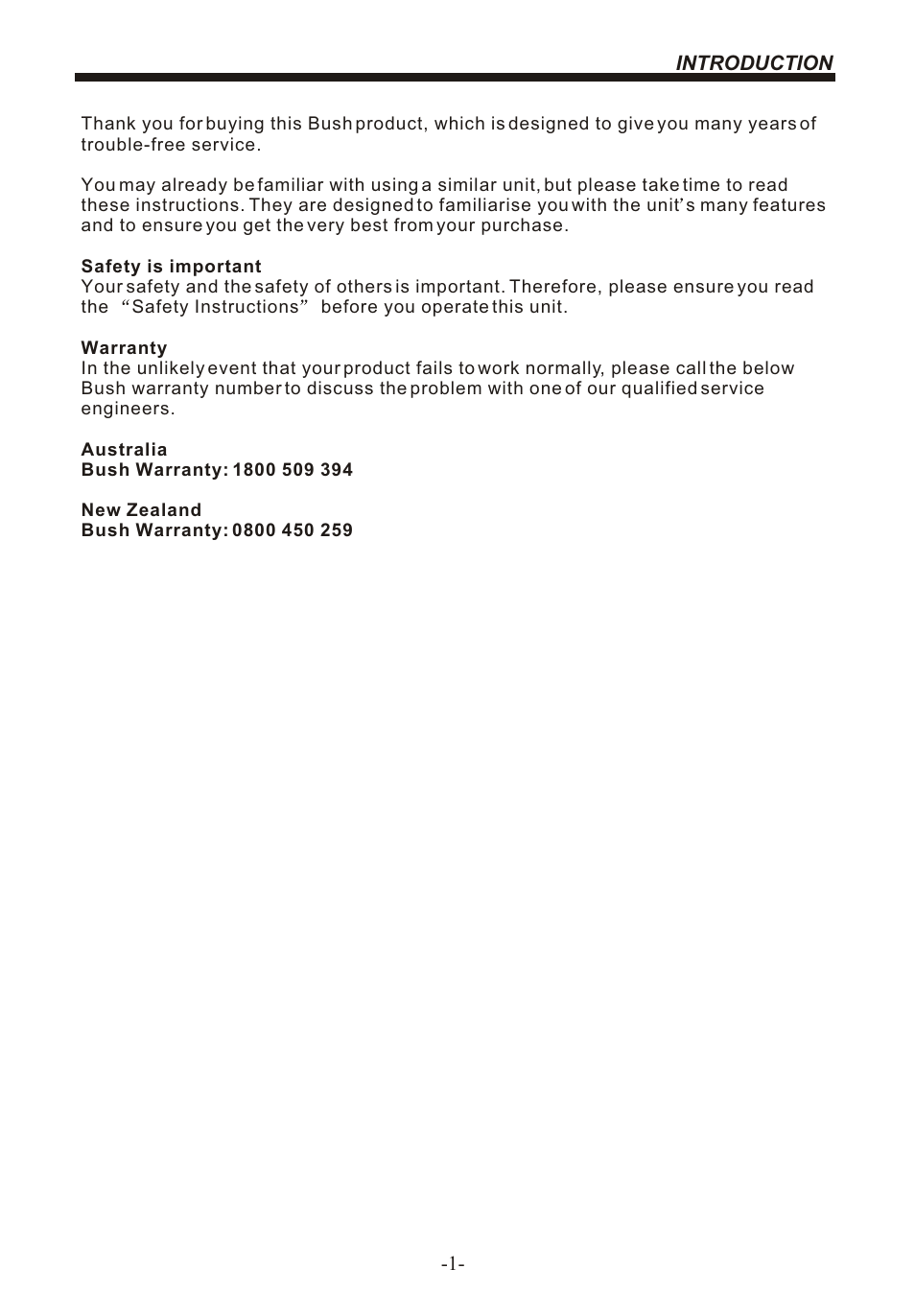 BUSH 22" LCD TV IDLCD2204HD User Manual | Page 2 / 25