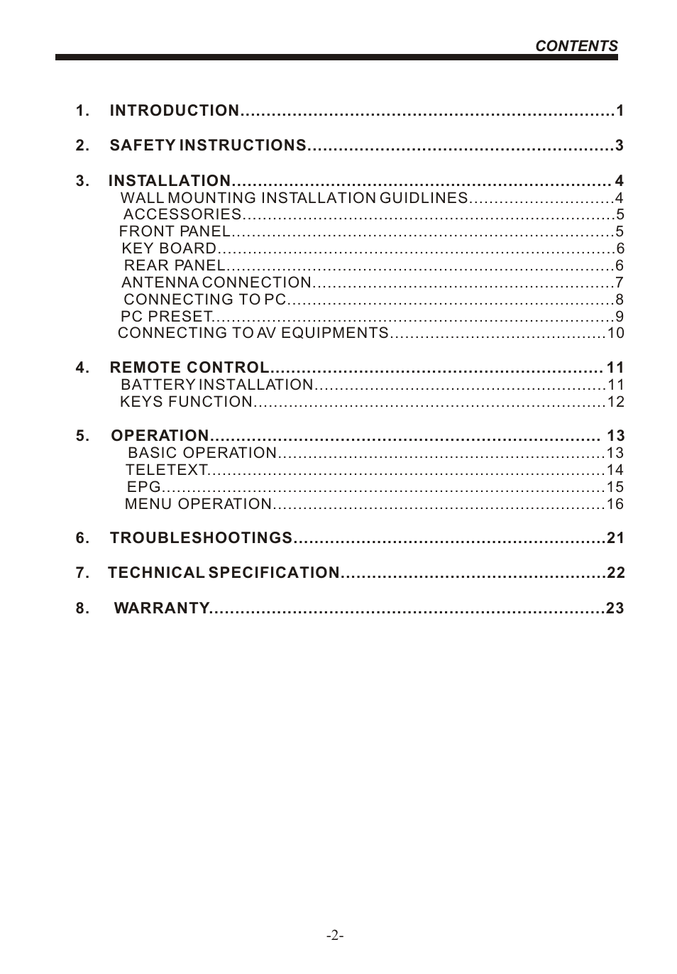 BUSH 22" LCD TV IDLCD2204HD User Manual | Page 3 / 25