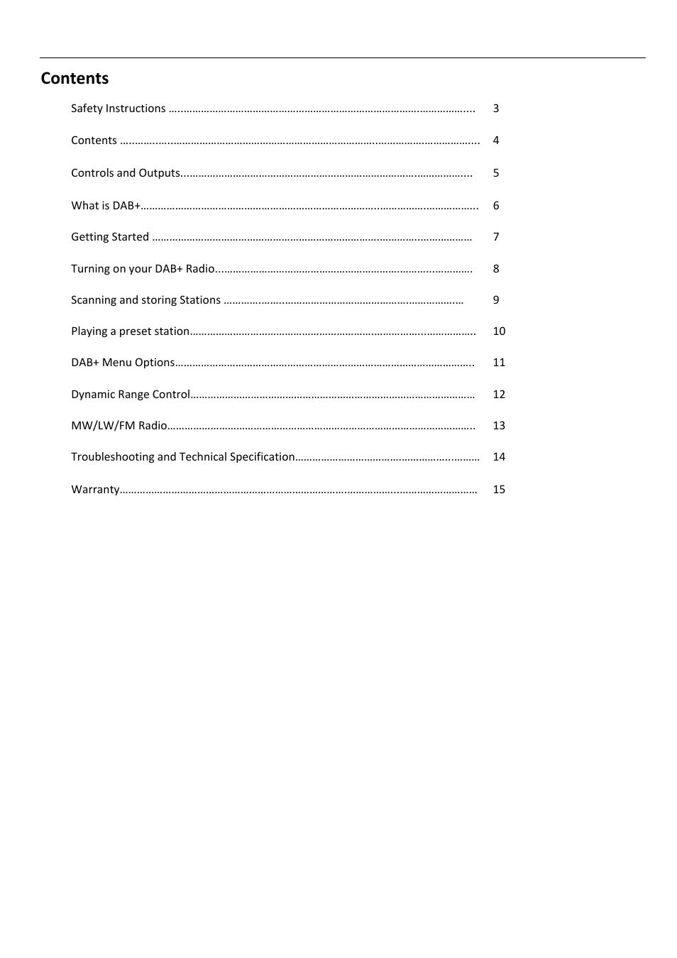 BUSH DAB+/FM/AM Digital Radio TR82DAB User Manual | Page 4 / 16