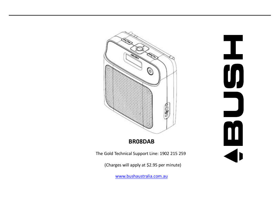 BUSH DAB+ Digital Radio BR08DAB User Manual | 12 pages