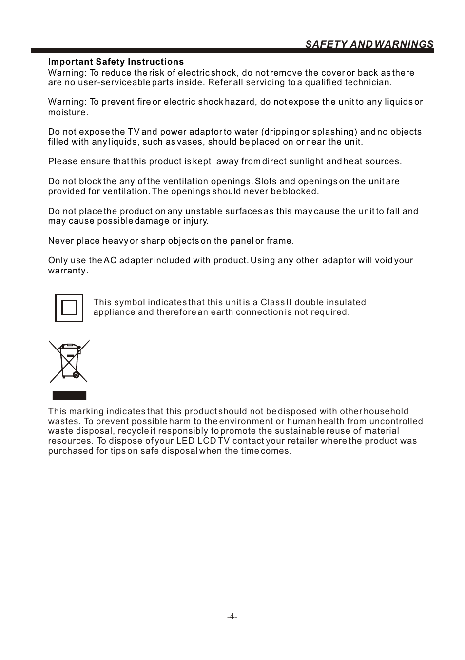 Т³гж 5 | BUSH LED LCD TV IDLED2601 User Manual | Page 5 / 24