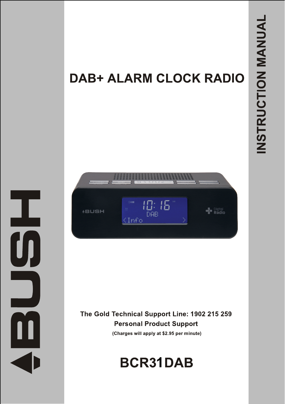 BUSH DAB + ALARM CLOCK RADIO BCR31DAB User Manual | 22 pages