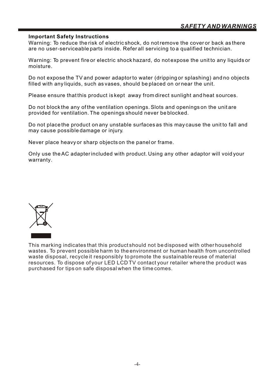 Т³гж 5 | BUSH LED LCD TV IDLED2201 User Manual | Page 5 / 25