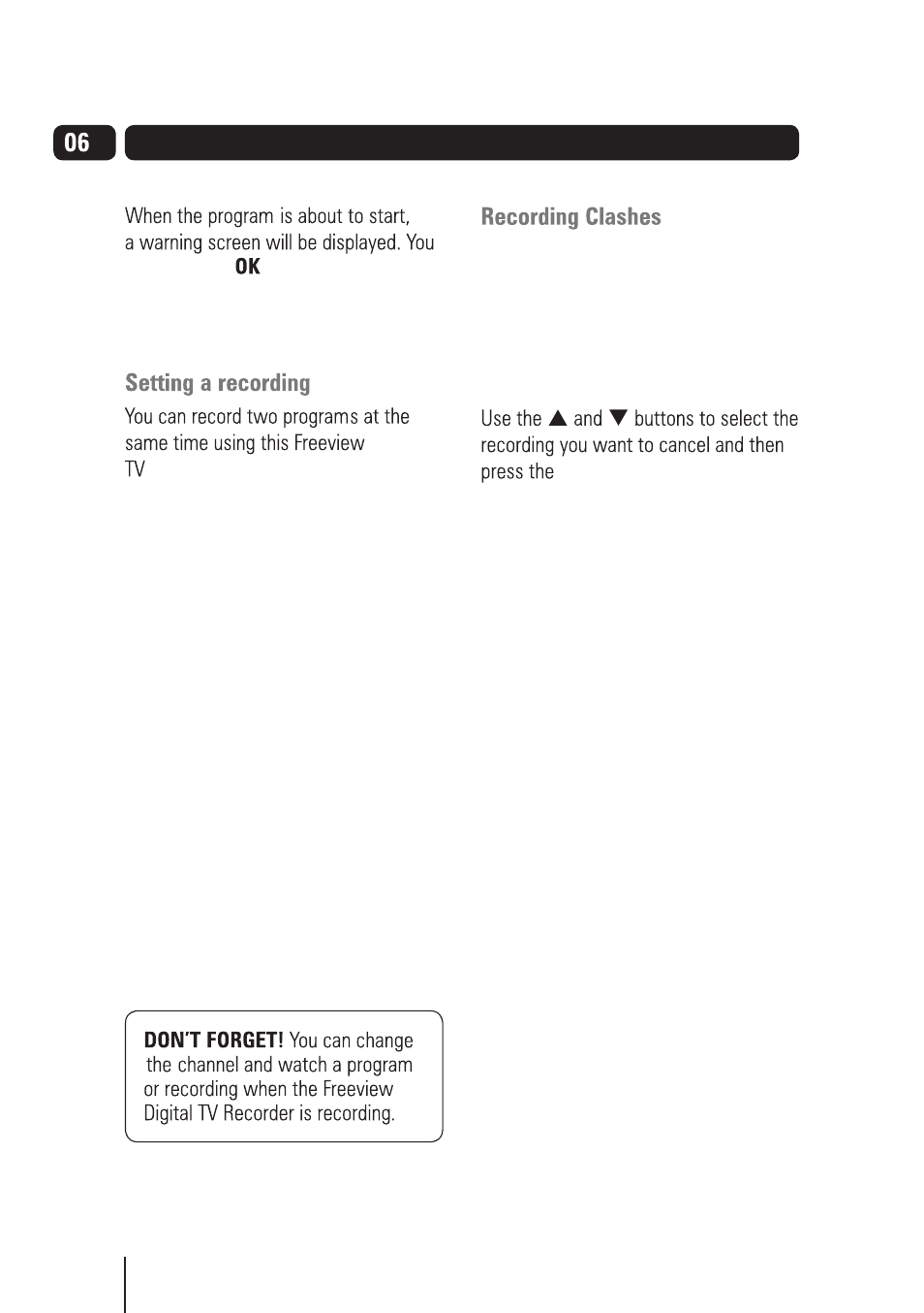 Electronic program guide | BUSH High Definition Digital Video Recorder BVR501FV User Manual | Page 15 / 33