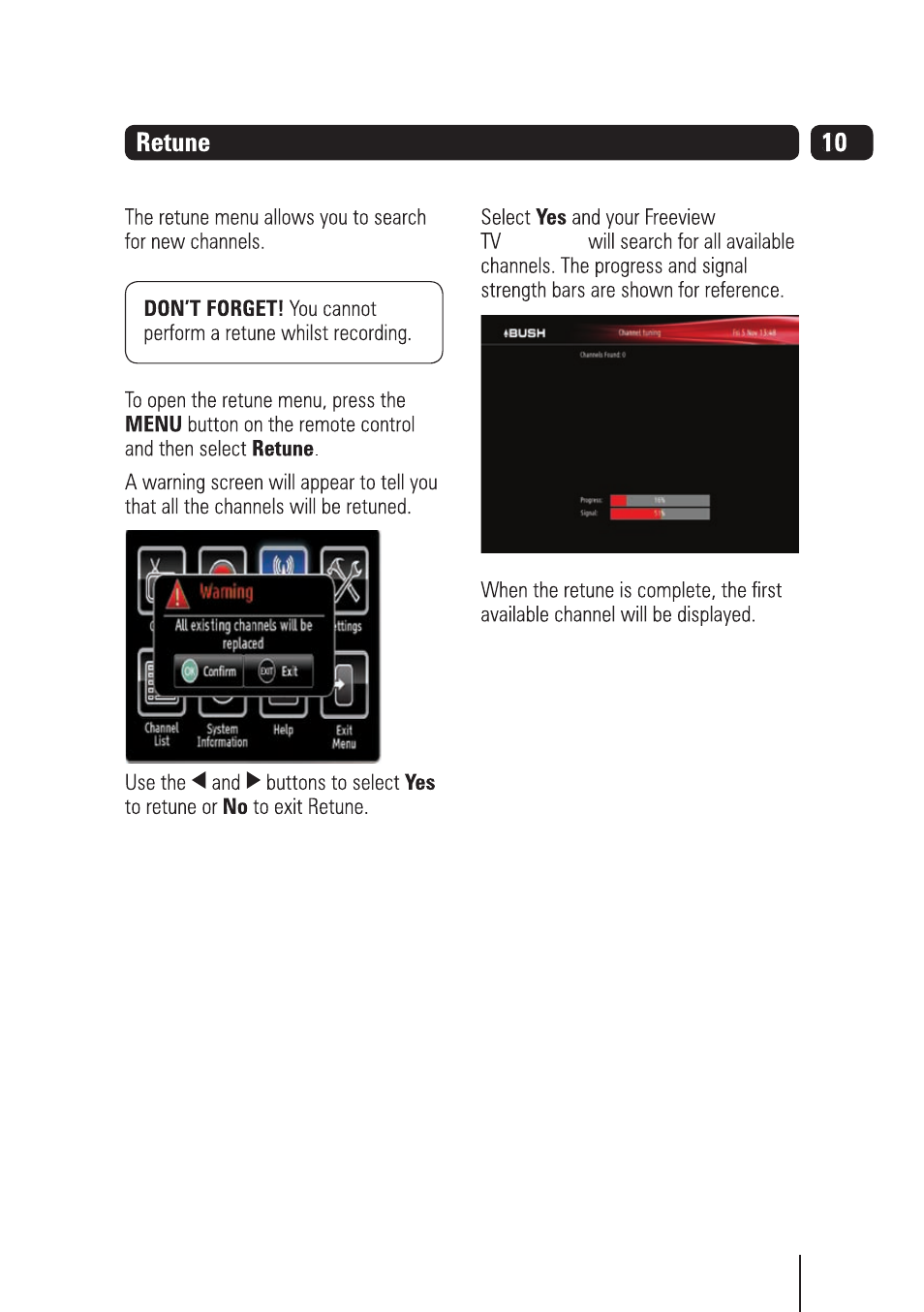 BUSH High Definition Digital Video Recorder BVR501FV User Manual | Page 24 / 33