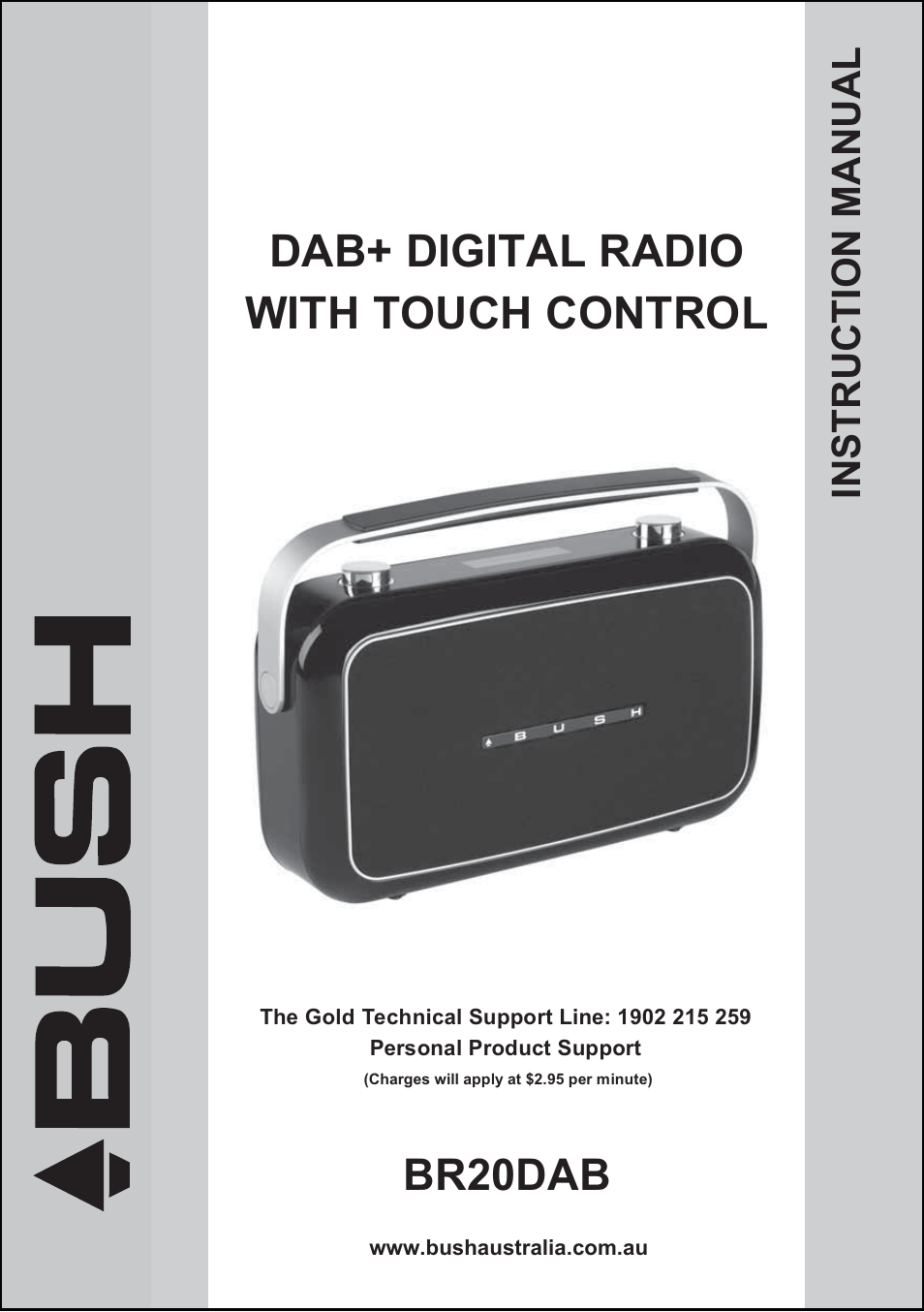 BUSH DAB + digital radio with touch control BR20DAB User Manual | 20 pages