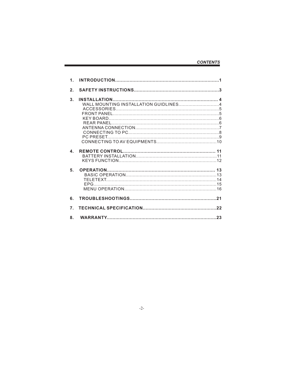 BUSH 26" LCD TV IDLCD2604HD User Manual | Page 3 / 24