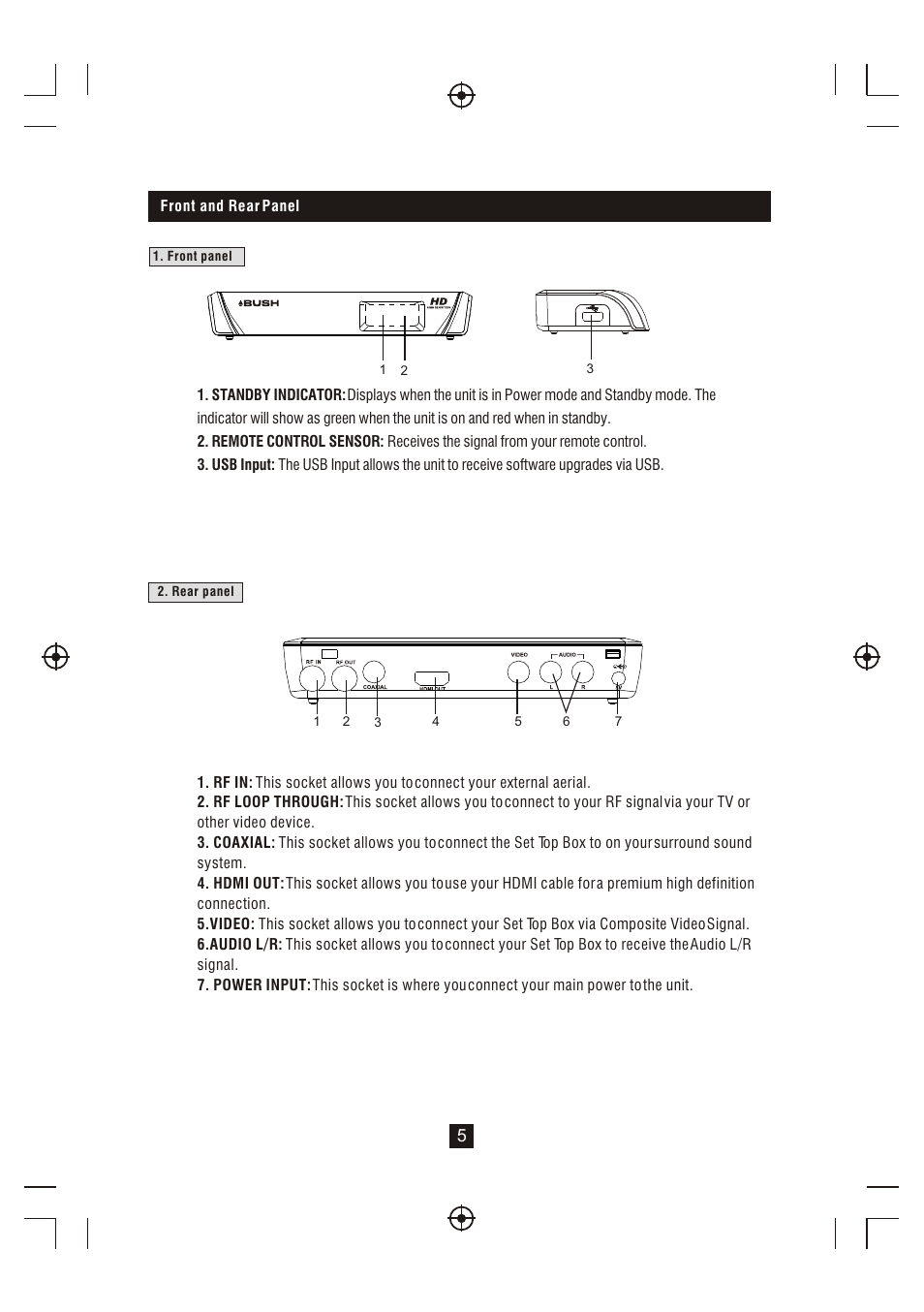 Т³гж 6 | BUSH High Definition Digital Set Top Box DFTA16HD User Manual | Page 6 / 19