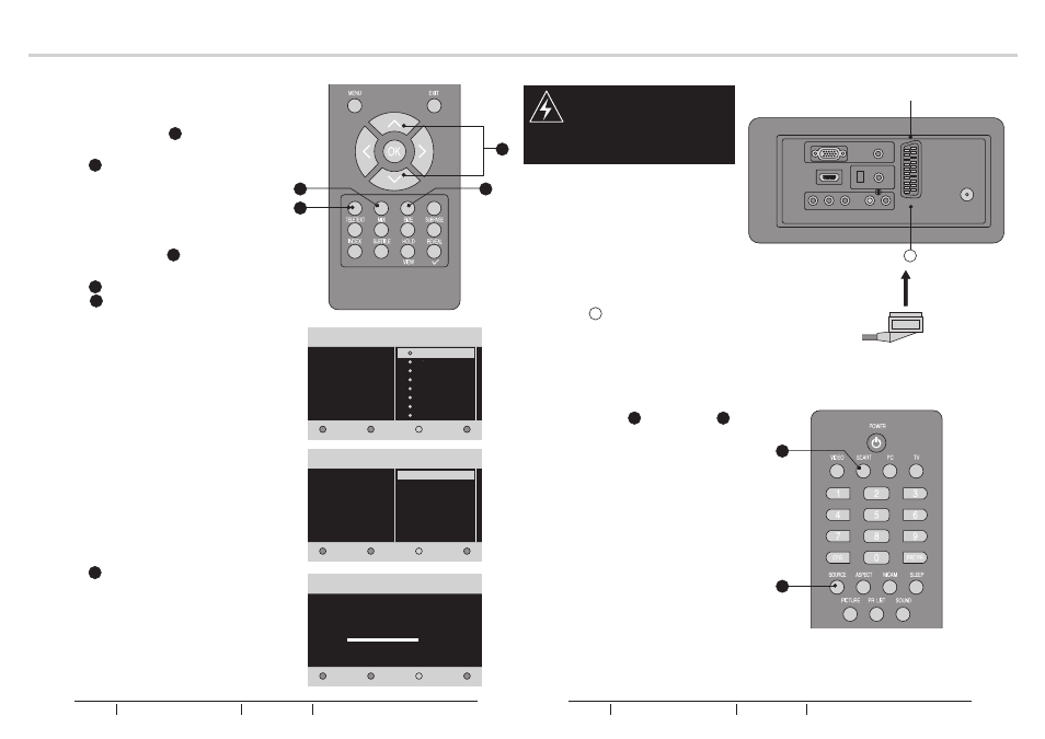 Other connections tuning menu options, Warning | BUSH Q41T2201672 1B User Manual | Page 8 / 23