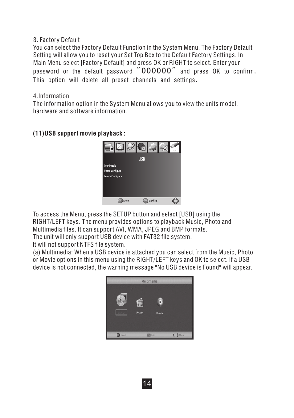 页 20 | BUSH DVD Player With Integrated High Definition Digital Set Top Box DFTA49DVD User Manual | Page 20 / 32