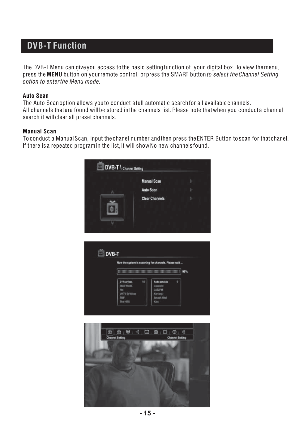 Dvb-t function | BUSH High Definition Digital Set Top Box with Integrated Blu-Ray Player DFTA60BR User Manual | Page 20 / 27