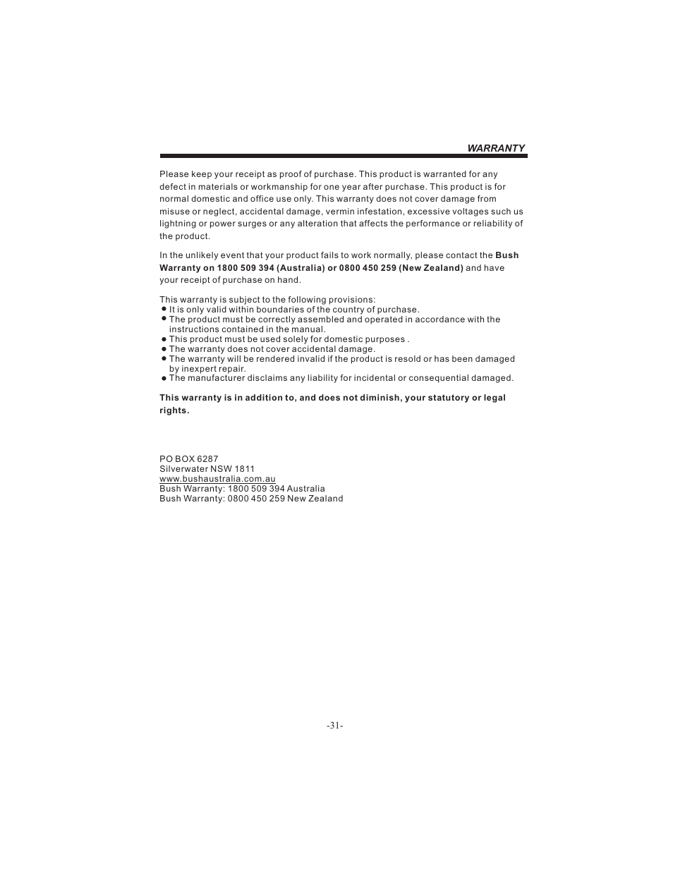 BUSH HDHIGH DEFINITION SHEFFIELD IDLCD3205HDVI User Manual | Page 32 / 32