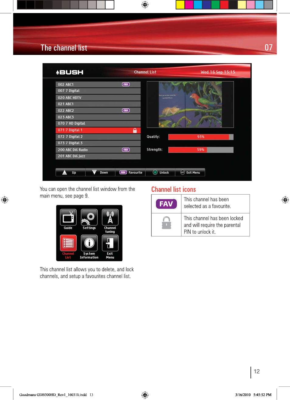 BUSH Freeview High Definition Digital Set Top Box DFTA50FVE User Manual | Page 14 / 30