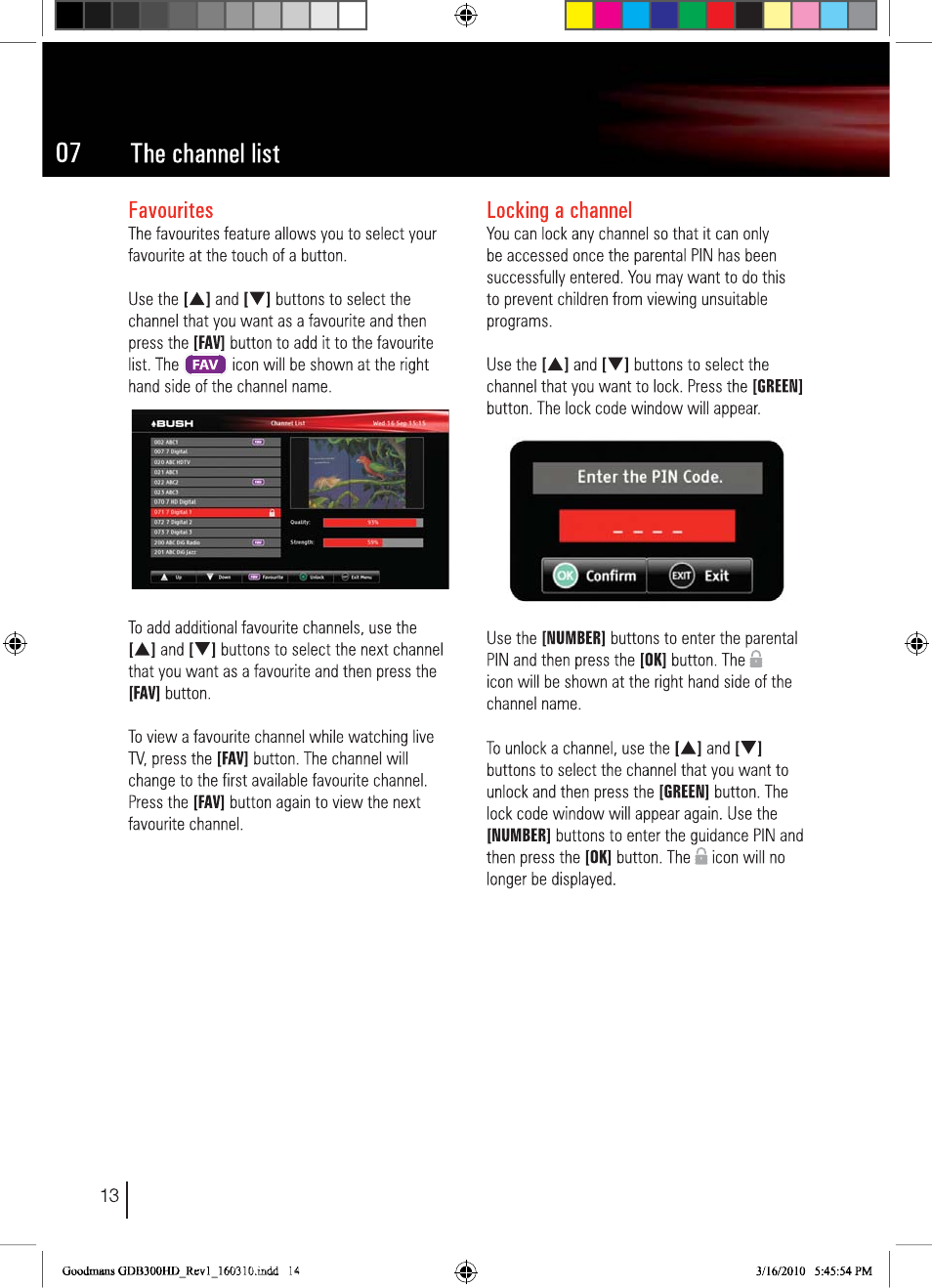 BUSH Freeview High Definition Digital Set Top Box DFTA50FVE User Manual | Page 15 / 30