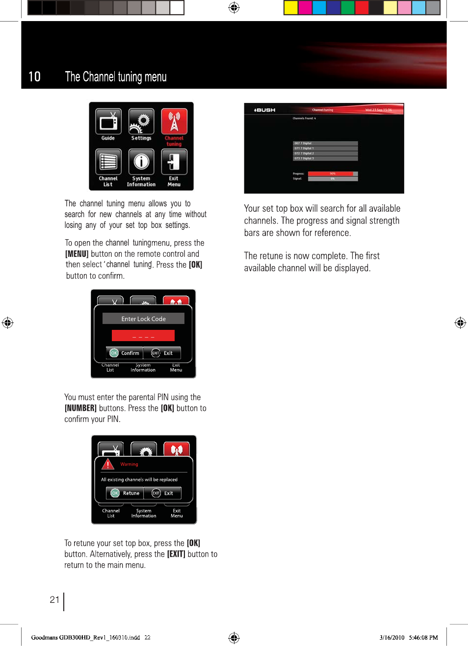 BUSH Freeview High Definition Digital Set Top Box DFTA50FVE User Manual | Page 23 / 30