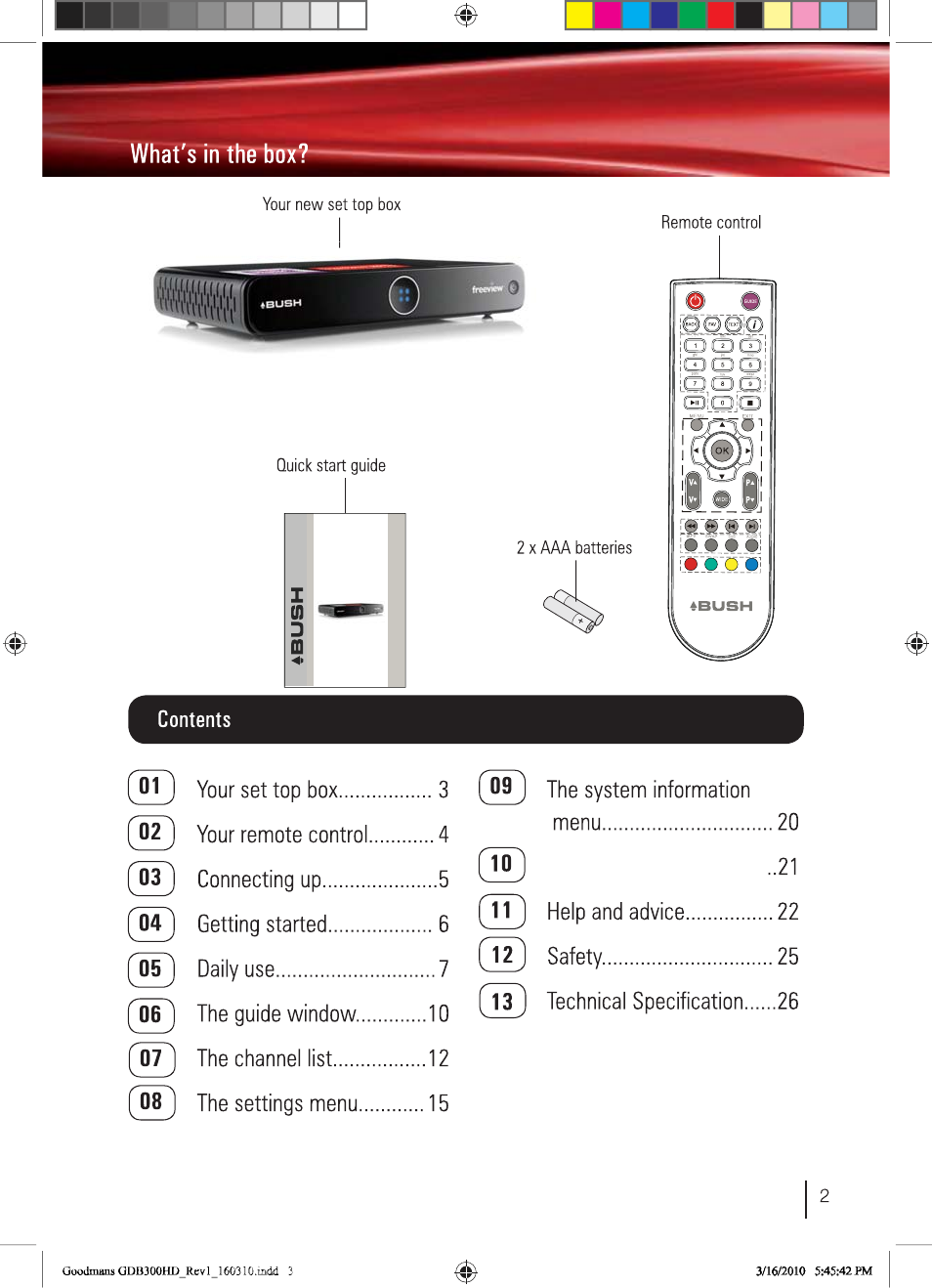 The channel tuning menu | BUSH Freeview High Definition Digital Set Top Box DFTA50FVE User Manual | Page 4 / 30