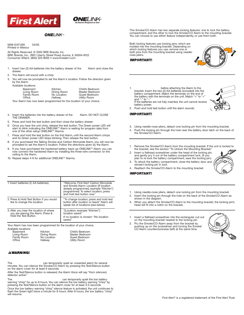 BRK electronic SCO500 User Manual | Page 3 / 3