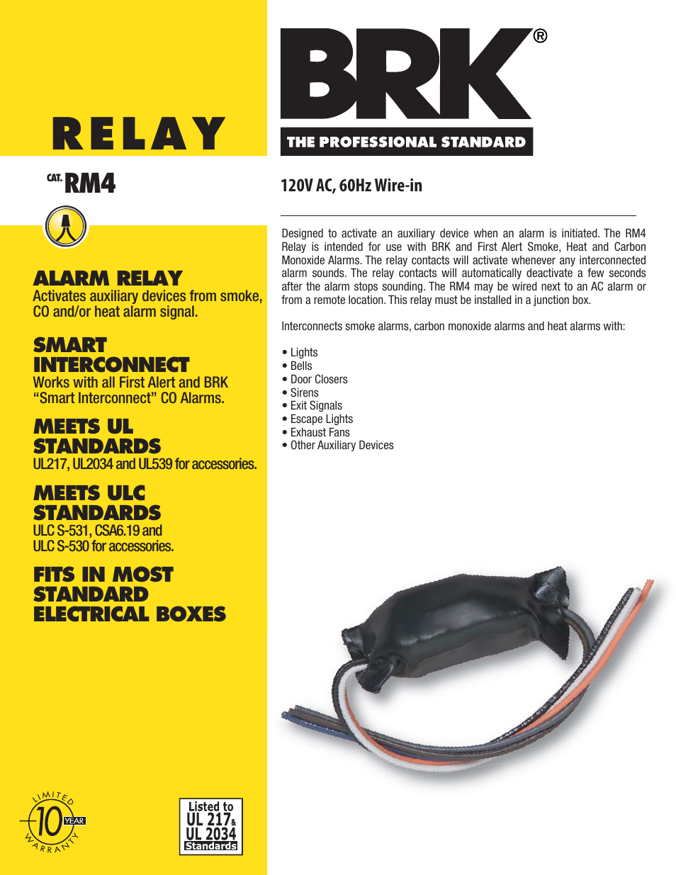 BRK electronic CSA6.19 User Manual | 2 pages
