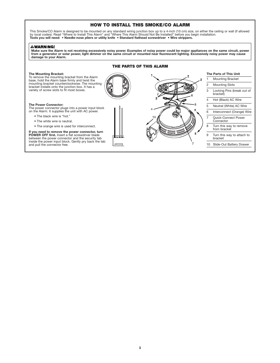 How to install this smoke/co alarm | BRK electronic SC7010B User Manual | Page 3 / 11