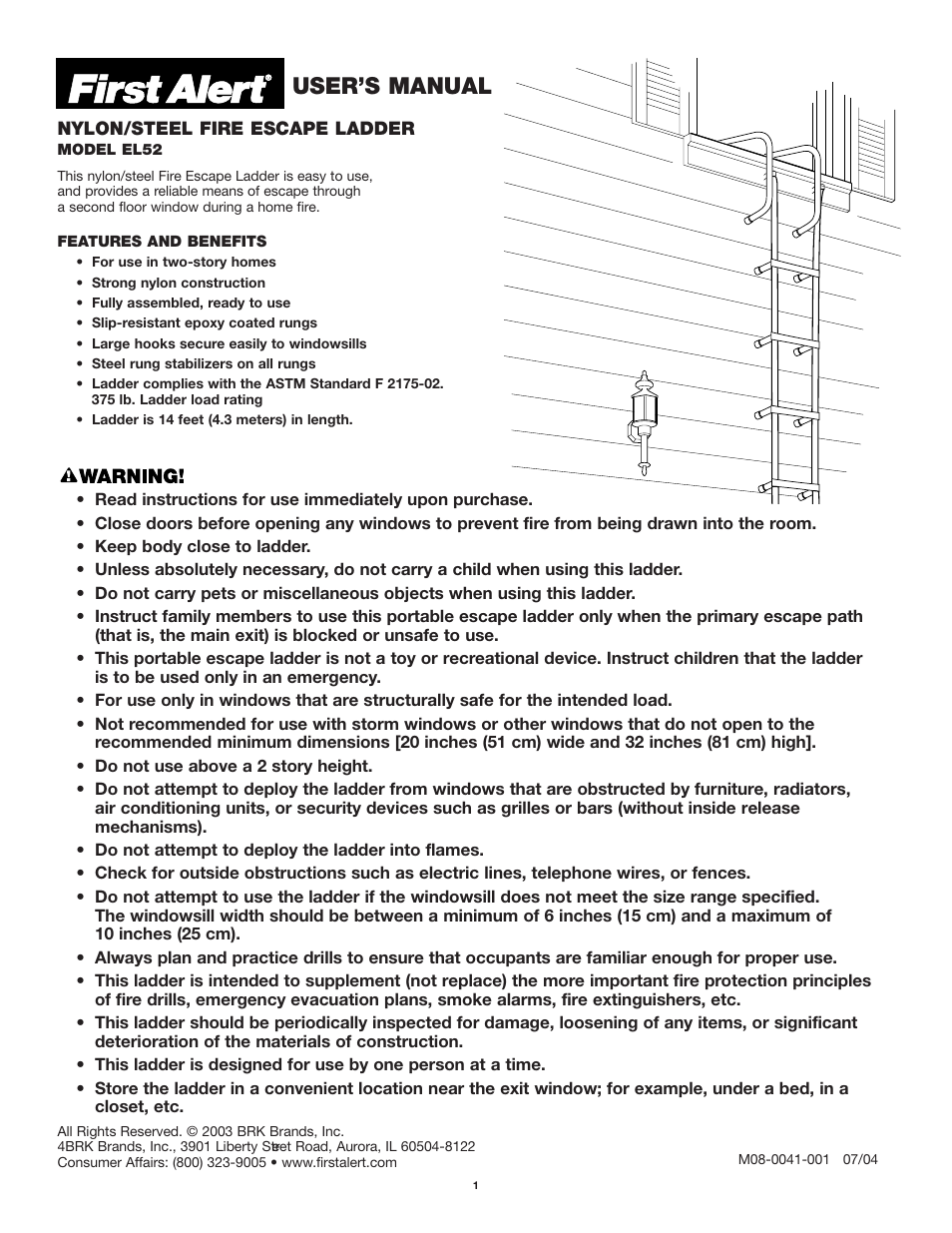 BRK electronic EL52 User Manual | 4 pages