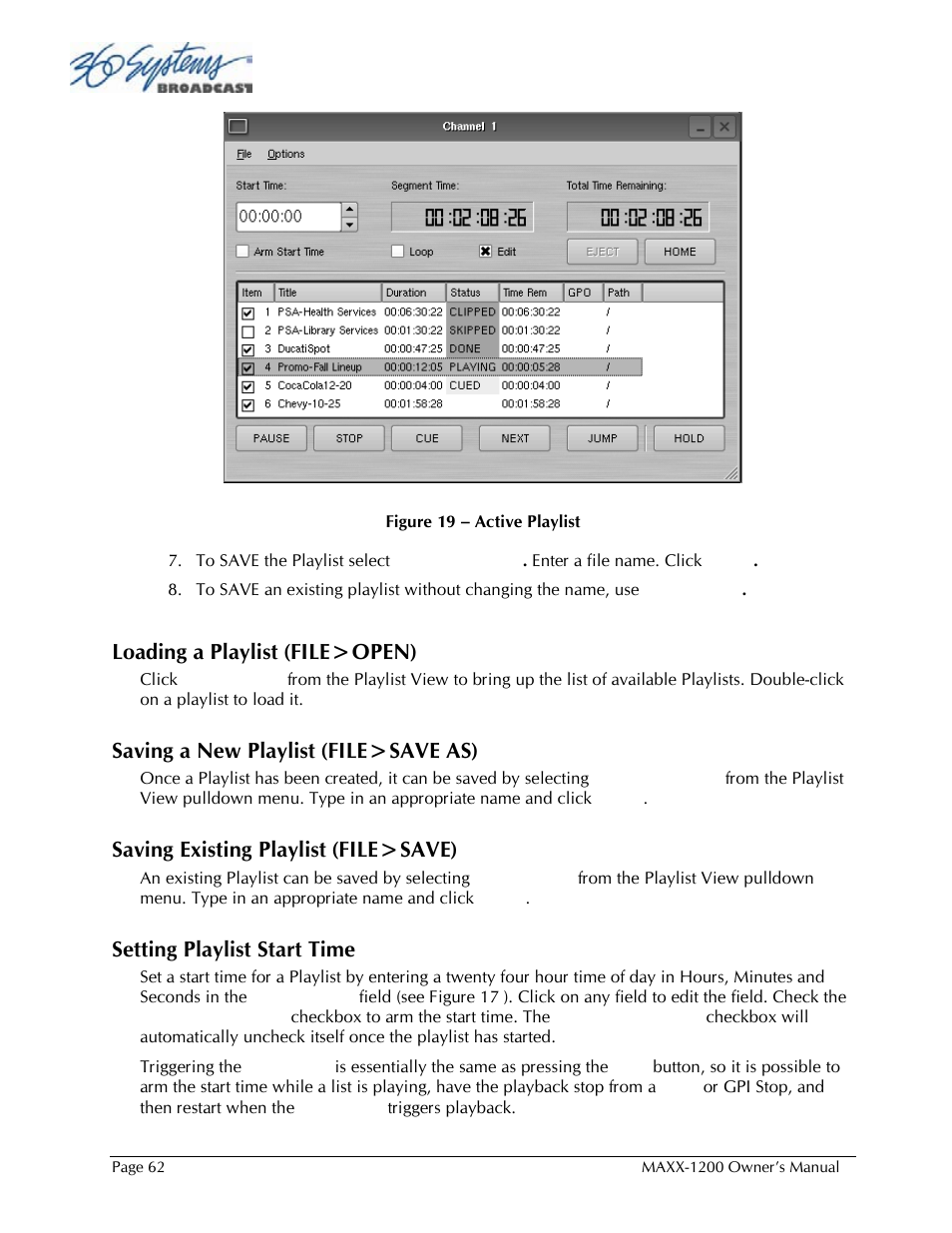 360 Systems 1200HD-EX User Manual | Page 63 / 148