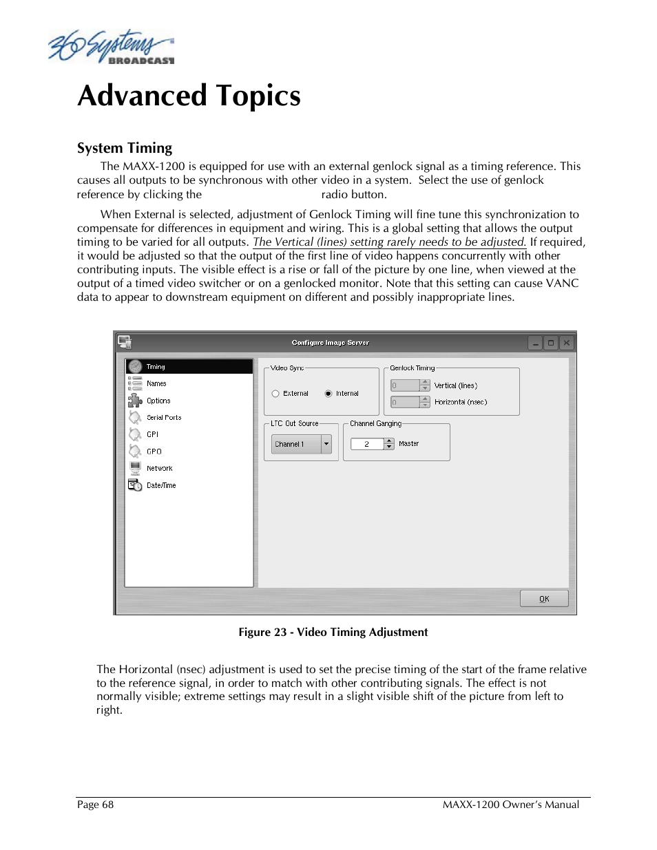 Advanced topics | 360 Systems 1200HD-EX User Manual | Page 69 / 148