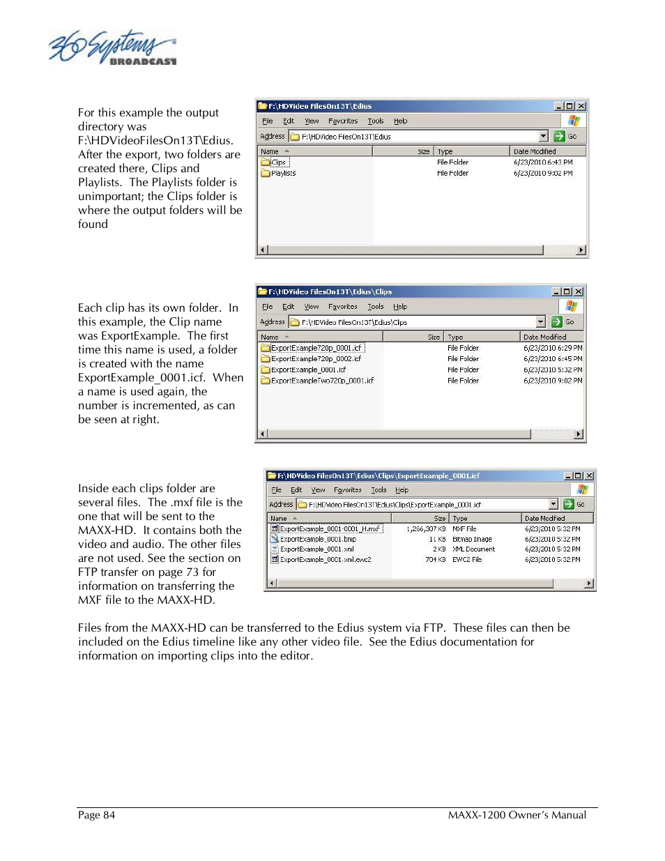 360 Systems 1200HD-EX User Manual | Page 85 / 148