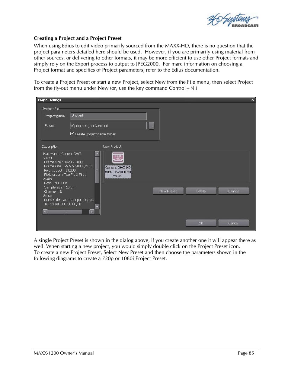 360 Systems 1200HD-EX User Manual | Page 86 / 148