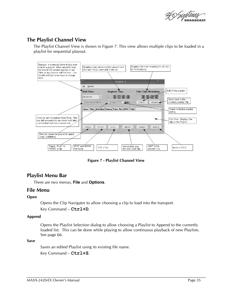 360 Systems MAXX-2420EX User Manual | Page 35 / 148