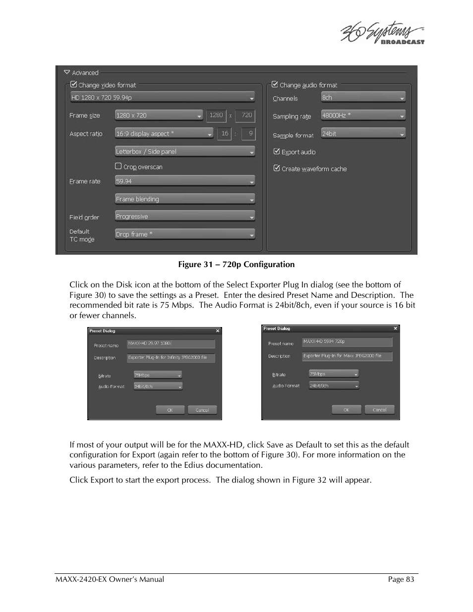 360 Systems MAXX-2420EX User Manual | Page 83 / 148