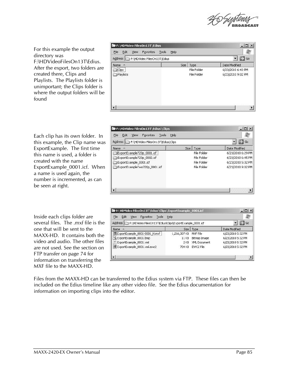 360 Systems MAXX-2420EX User Manual | Page 85 / 148