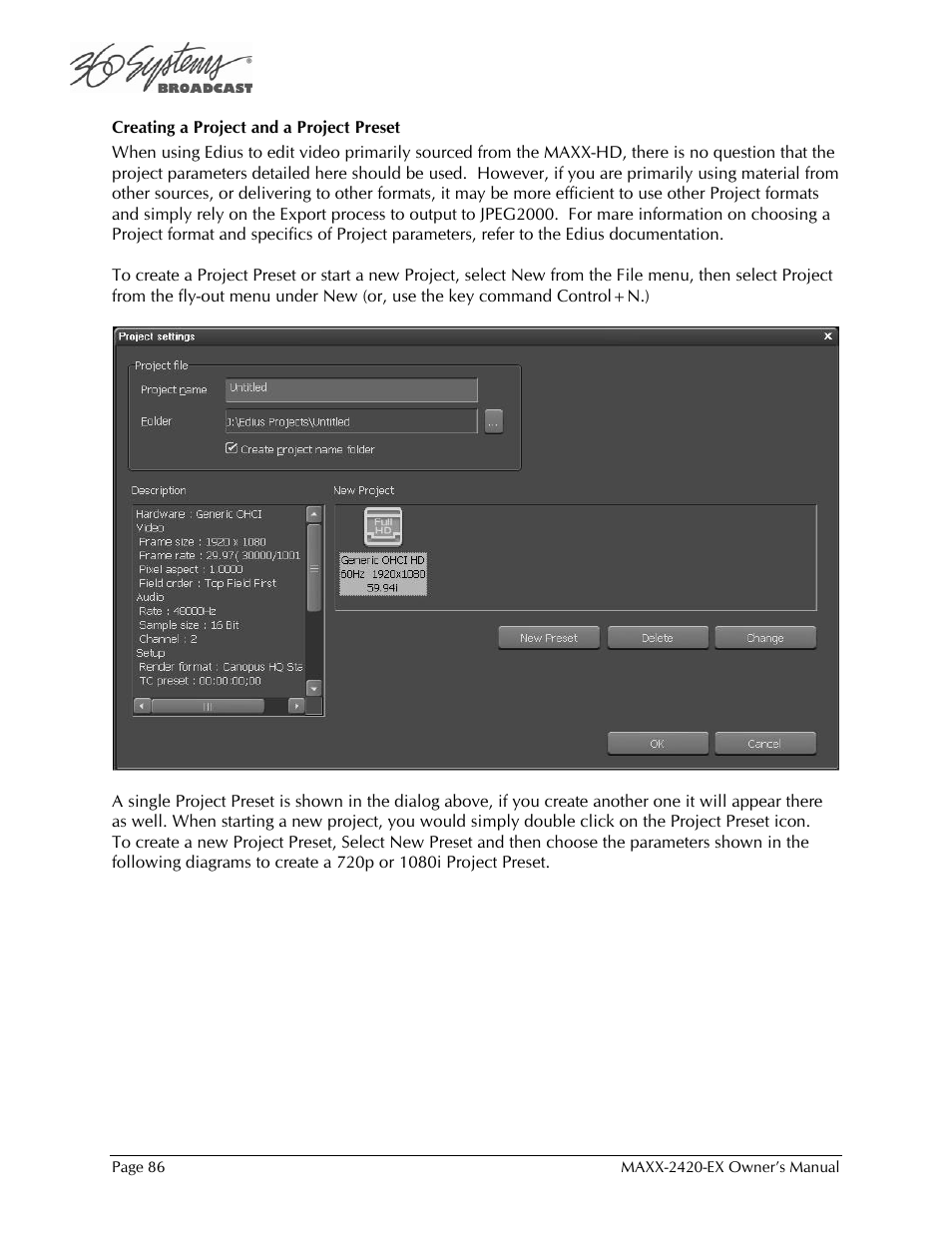 360 Systems MAXX-2420EX User Manual | Page 86 / 148