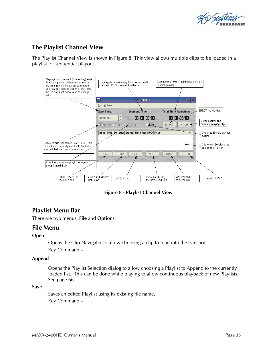 360 Systems MAXX2400HD User Manual | Page 36 / 148