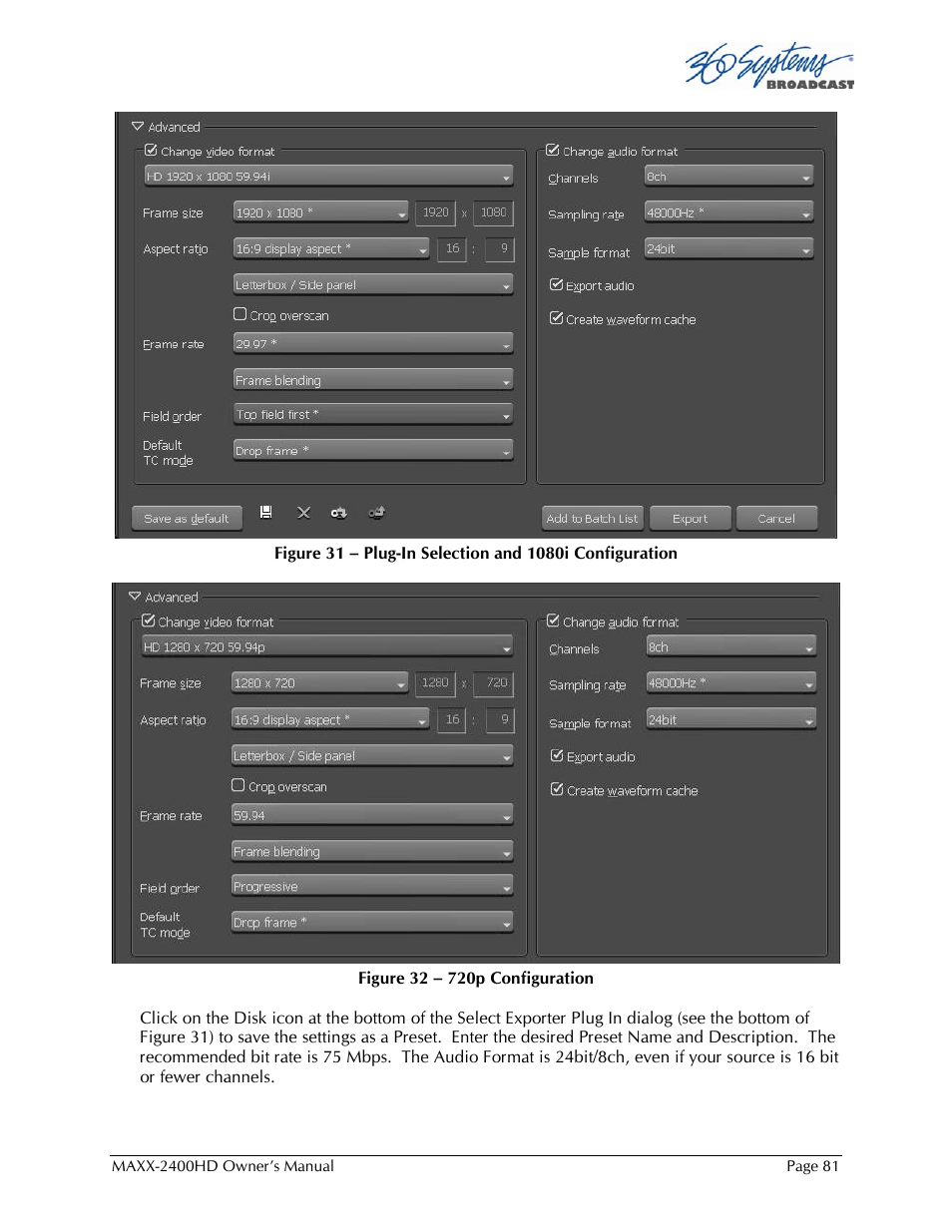 360 Systems MAXX2400HD User Manual | Page 82 / 148