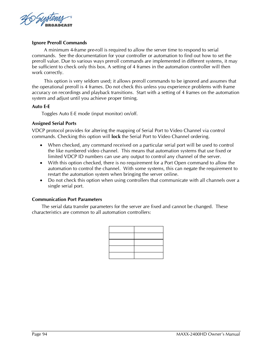 360 Systems MAXX2400HD User Manual | Page 95 / 148