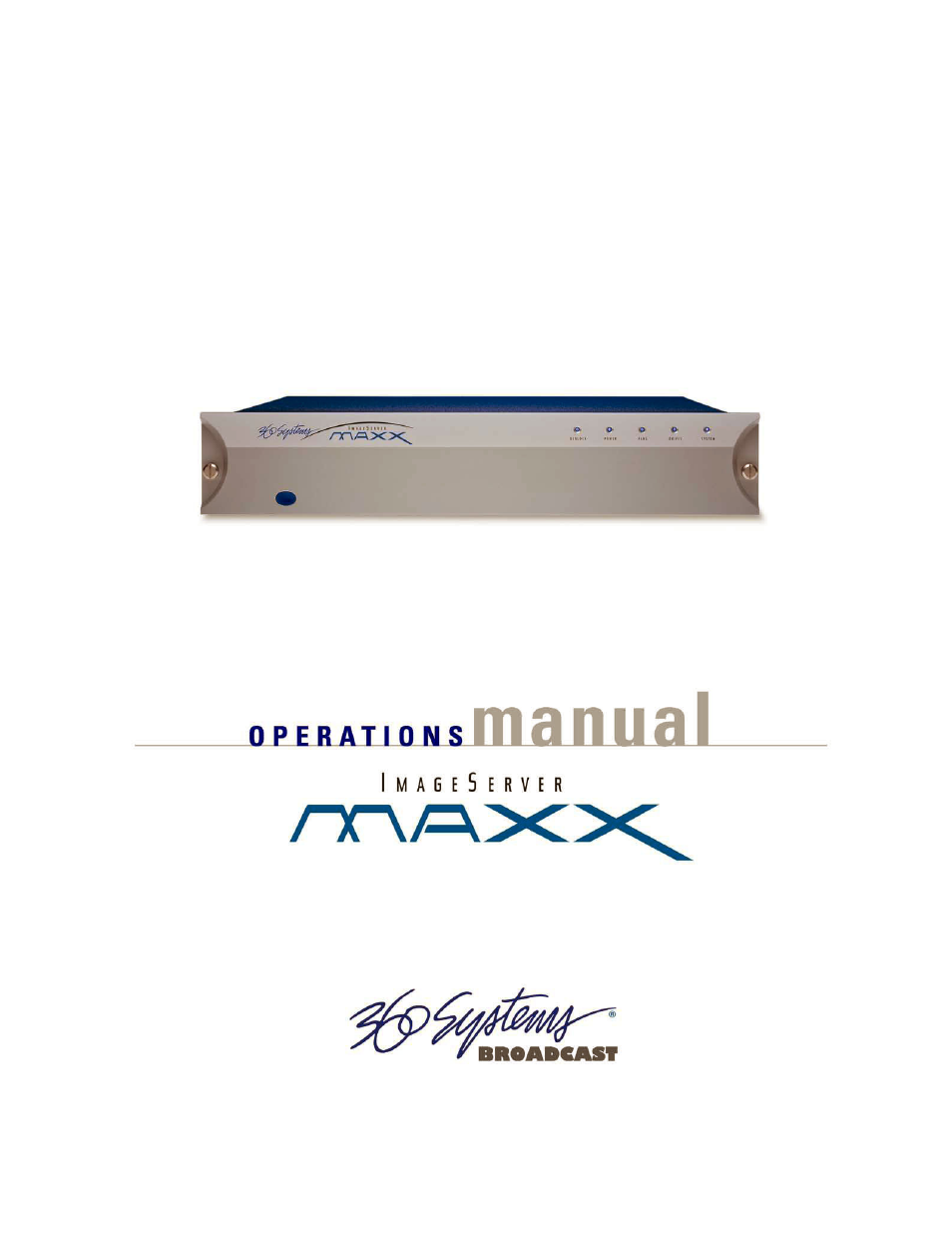 360 Systems MAXX-1000SD User Manual | 143 pages