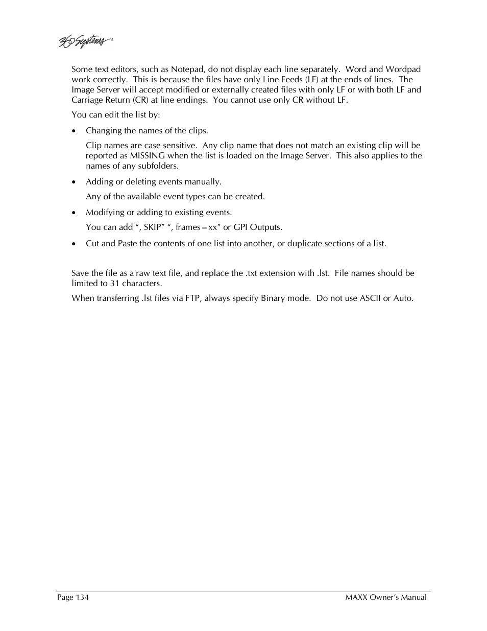360 Systems MAXX-1000SD User Manual | Page 134 / 143