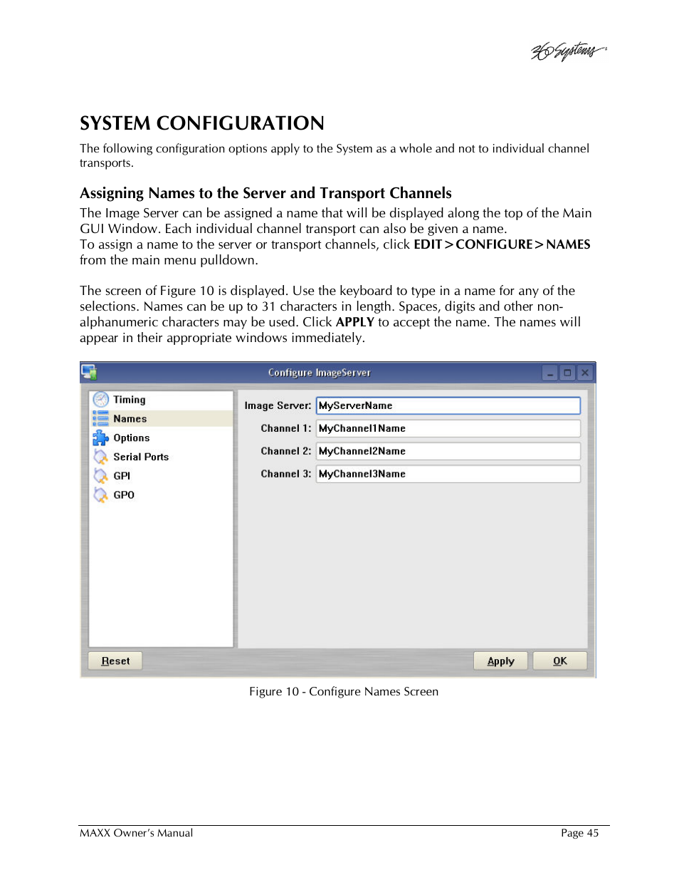 System configuration | 360 Systems MAXX-1000SD User Manual | Page 45 / 143