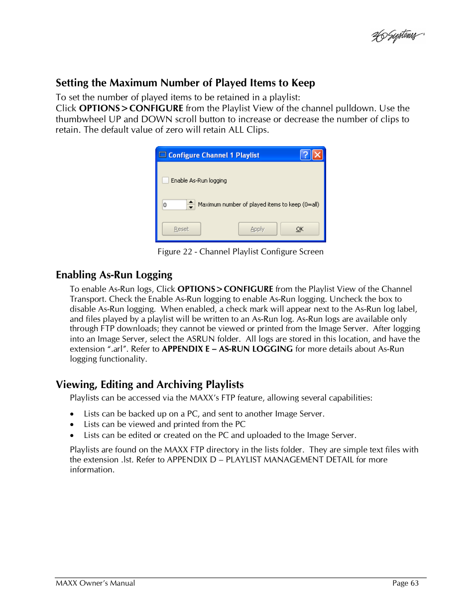 360 Systems MAXX-1000SD User Manual | Page 63 / 143