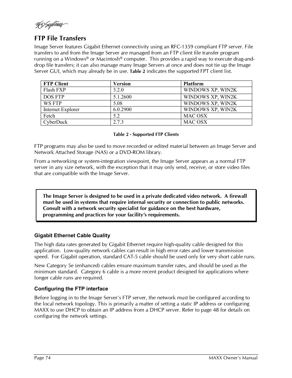 Ftp file transfers | 360 Systems MAXX-1000SD User Manual | Page 74 / 143