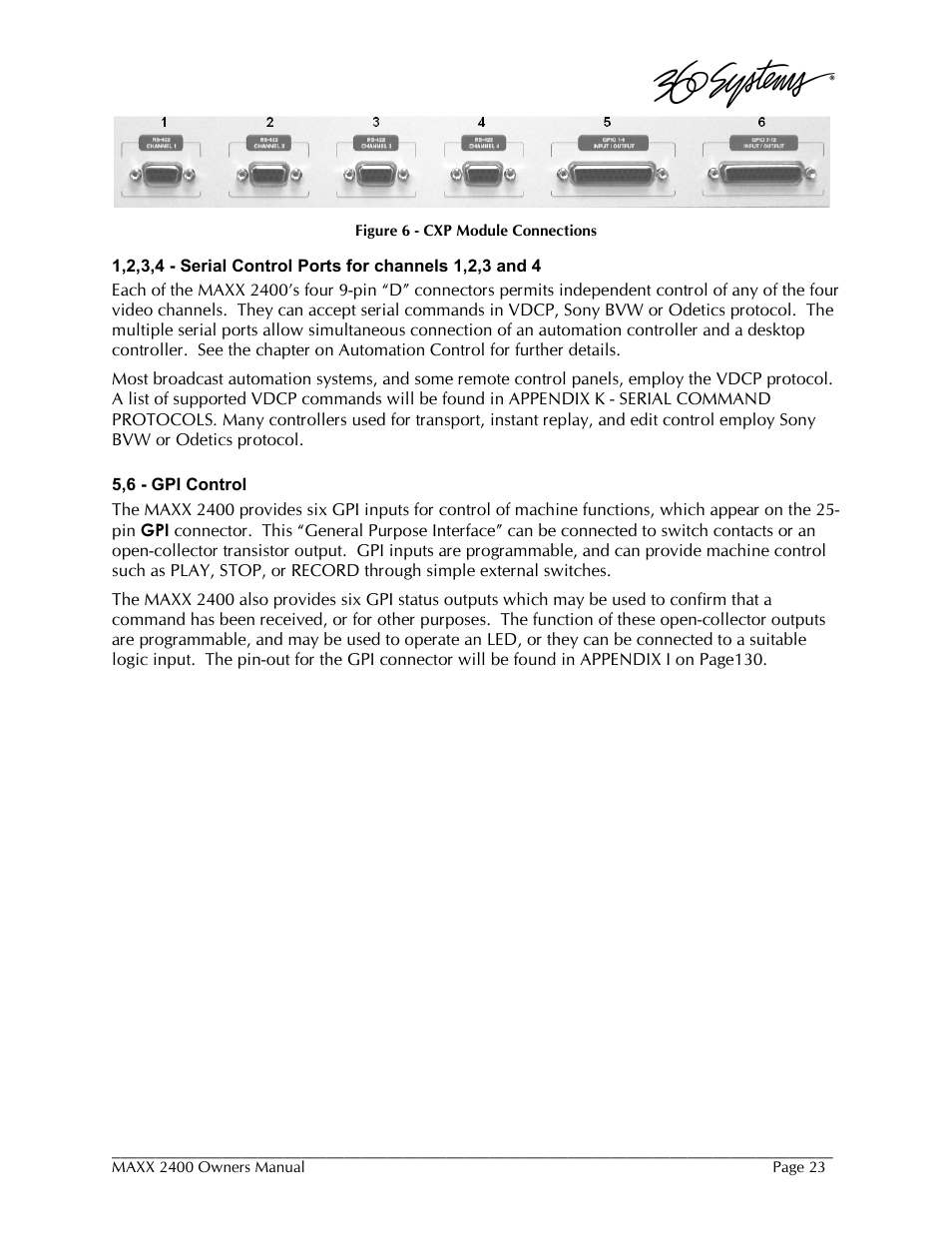 360 Systems MAXX-2400SD User Manual | Page 23 / 146