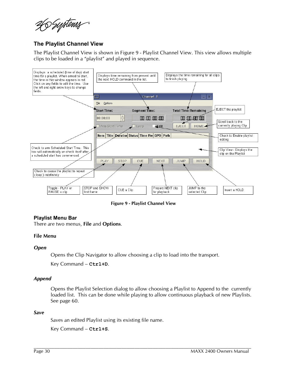 360 Systems MAXX-2400SD User Manual | Page 30 / 146