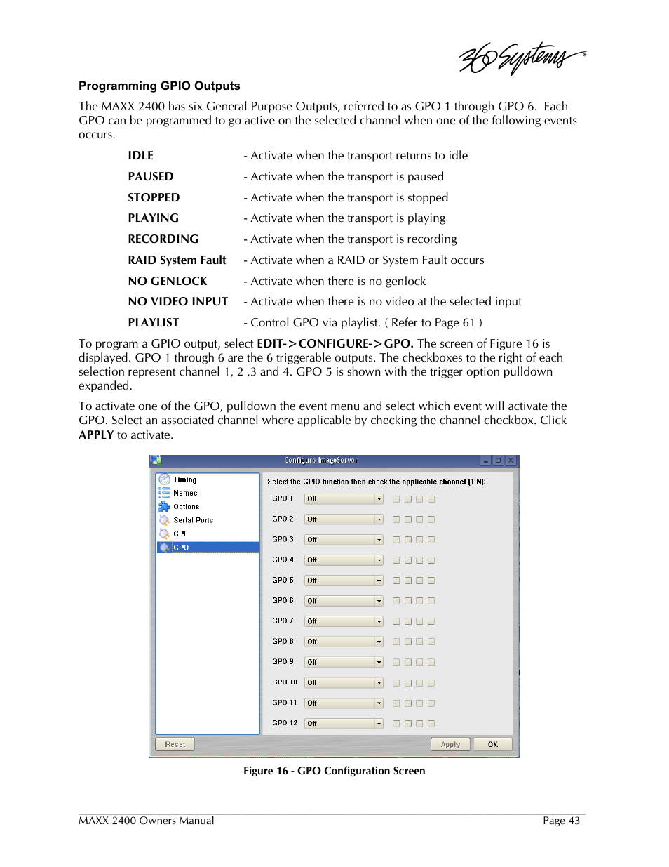 360 Systems MAXX-2400SD User Manual | Page 43 / 146