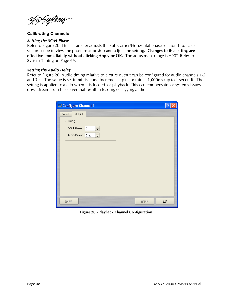 360 Systems MAXX-2400SD User Manual | Page 48 / 146